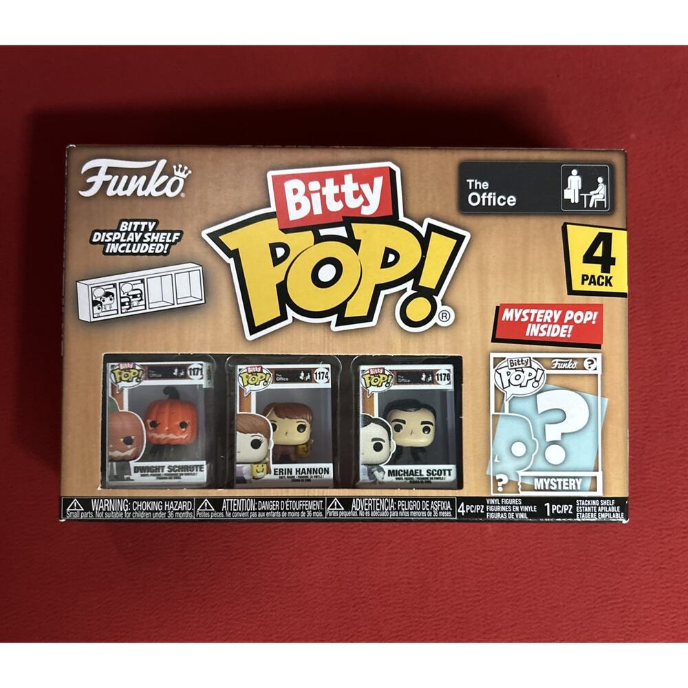 Funko Bitty POP! 4 Pack: The Office Pumpkinhead Dwight Collectible Set, NEW